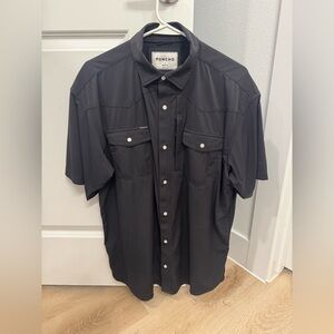 Poncho Outdoors Western Fishing Shirt - Black - M